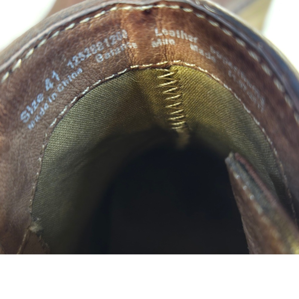 Dansko Lafayette Brown Leather Nubuck Wedge Ankle Booties Buckle Side Zip 41 - Picture 5 of 8